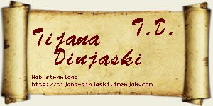 Tijana Dinjaški vizit kartica